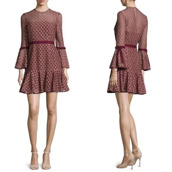 cinq a sept Cossette Lace Bell-Sleeve Dress - Picture 13 of 13